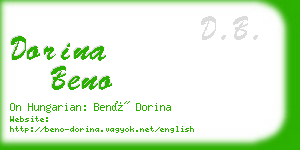 dorina beno business card